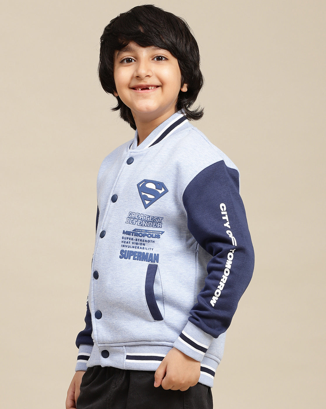 Superman Printed Jacket For Boys