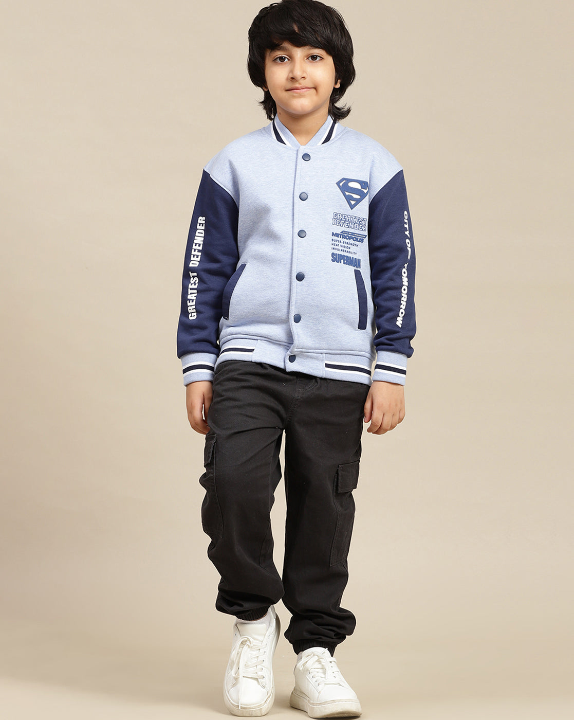 Superman Printed Jacket For Boys
