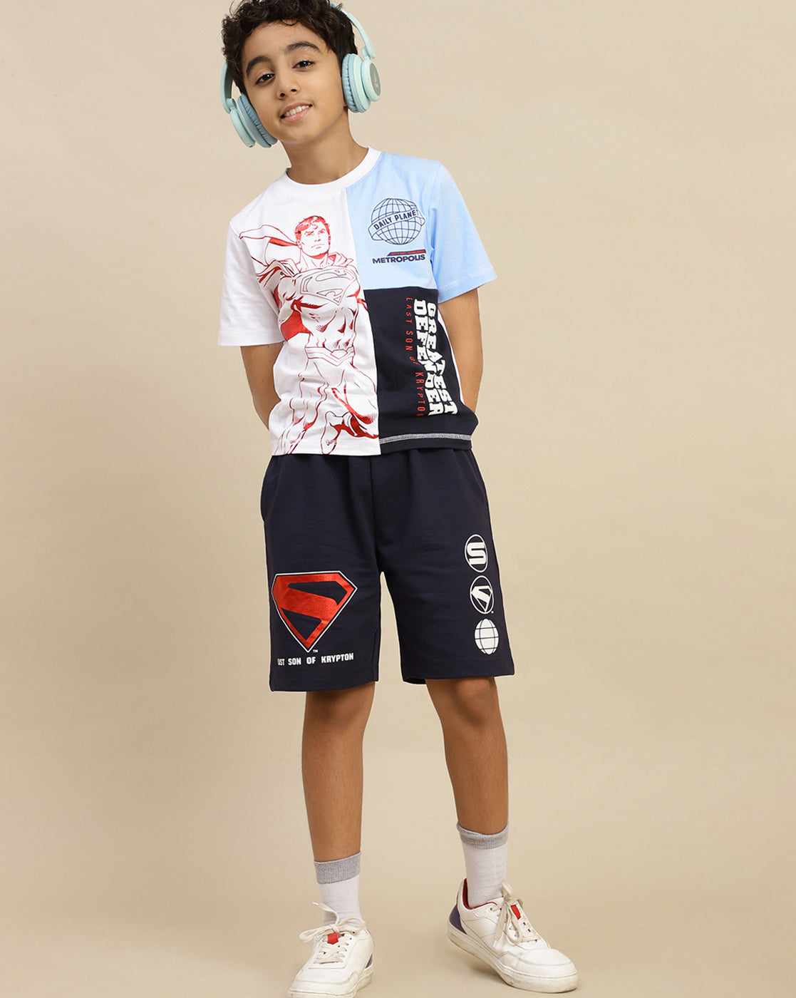 Superman Printed Regular Fit Tshirt For Boys