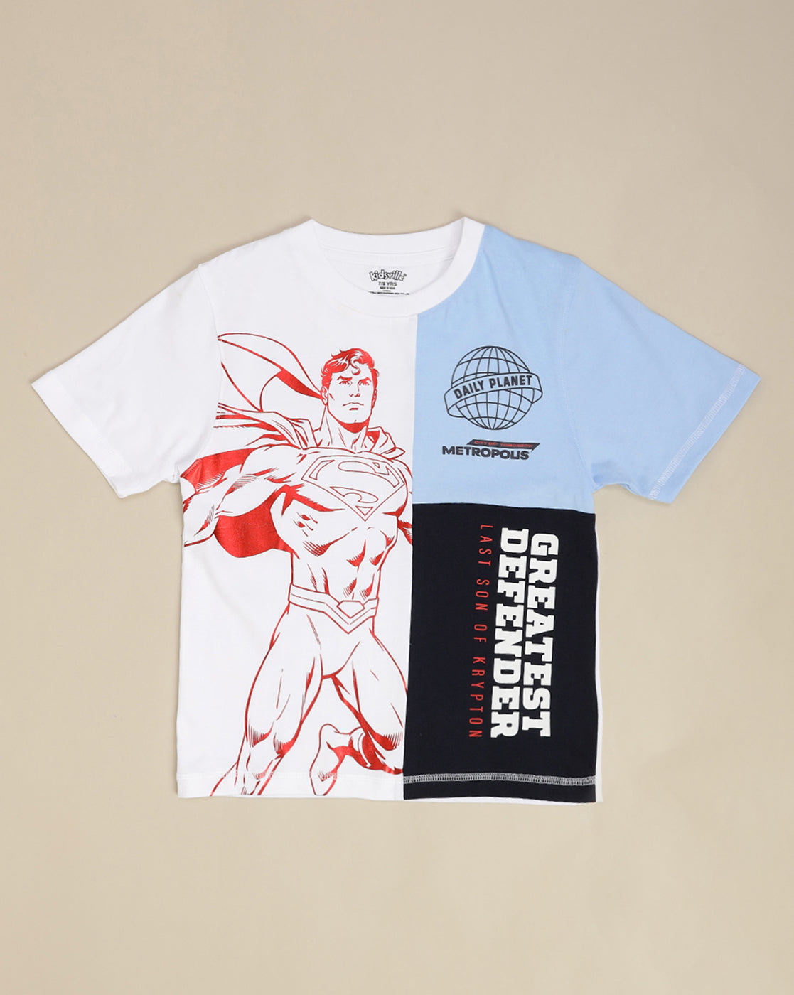 Superman Printed Regular Fit Tshirt For Boys