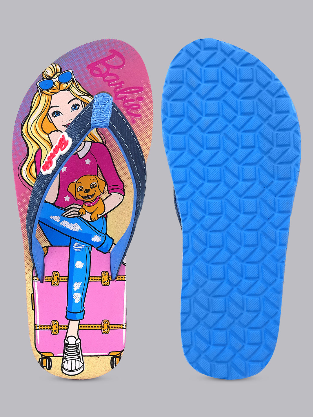 Barbie Purple Flip-Flops For Kids Girls