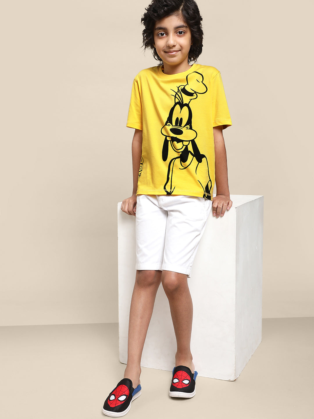 Kids Boys Mickey And Friends Yellow T-Shirt