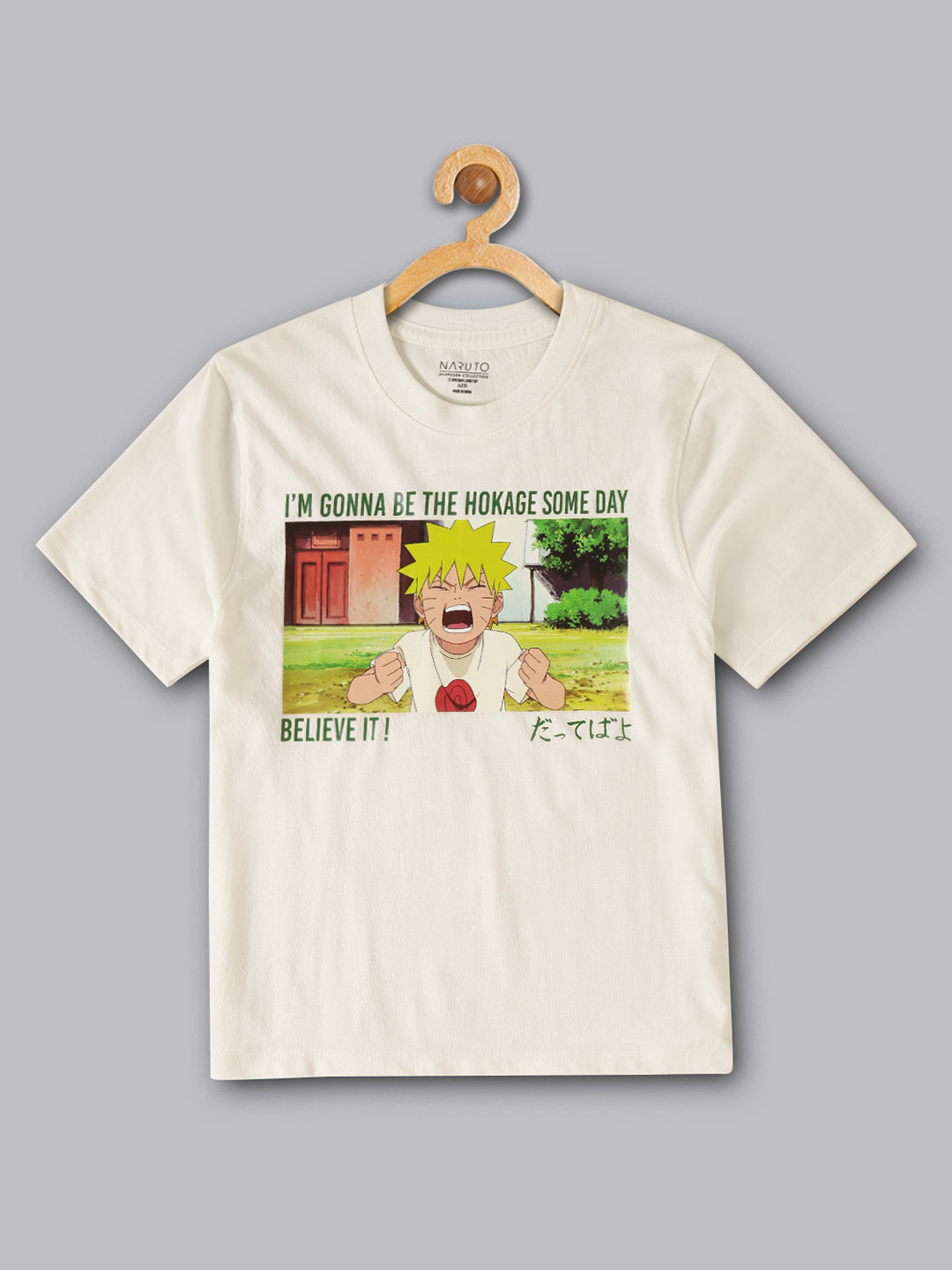 Naruto Off White T-Shirt For Kids Boys