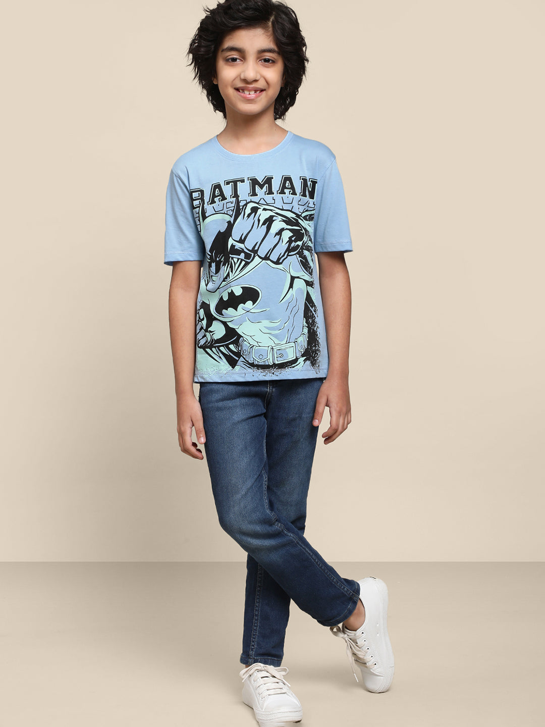 Kids Boys Batman Light Blue T-Shirt