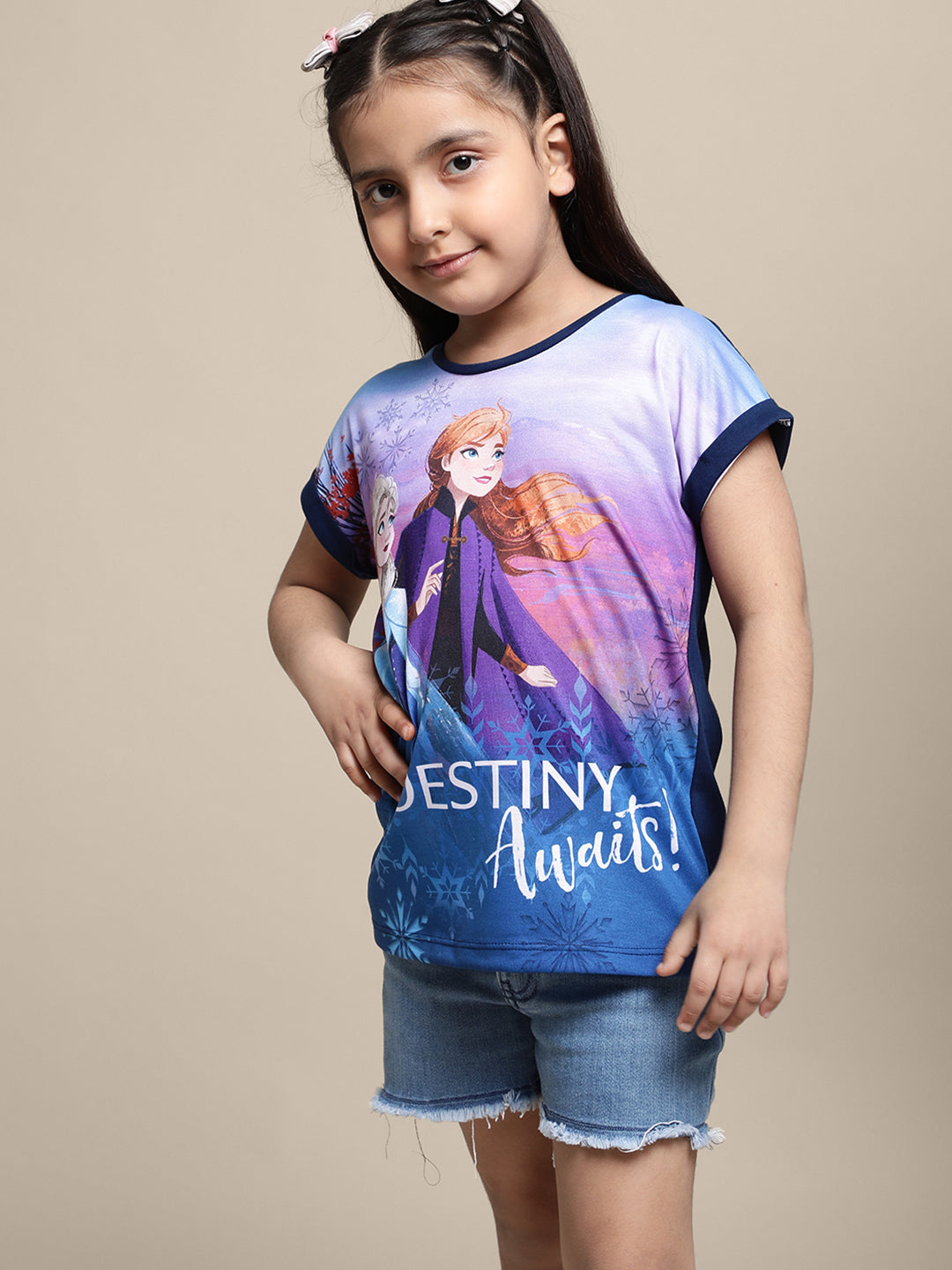 Kids Girls Frozen Blue T-Shirt