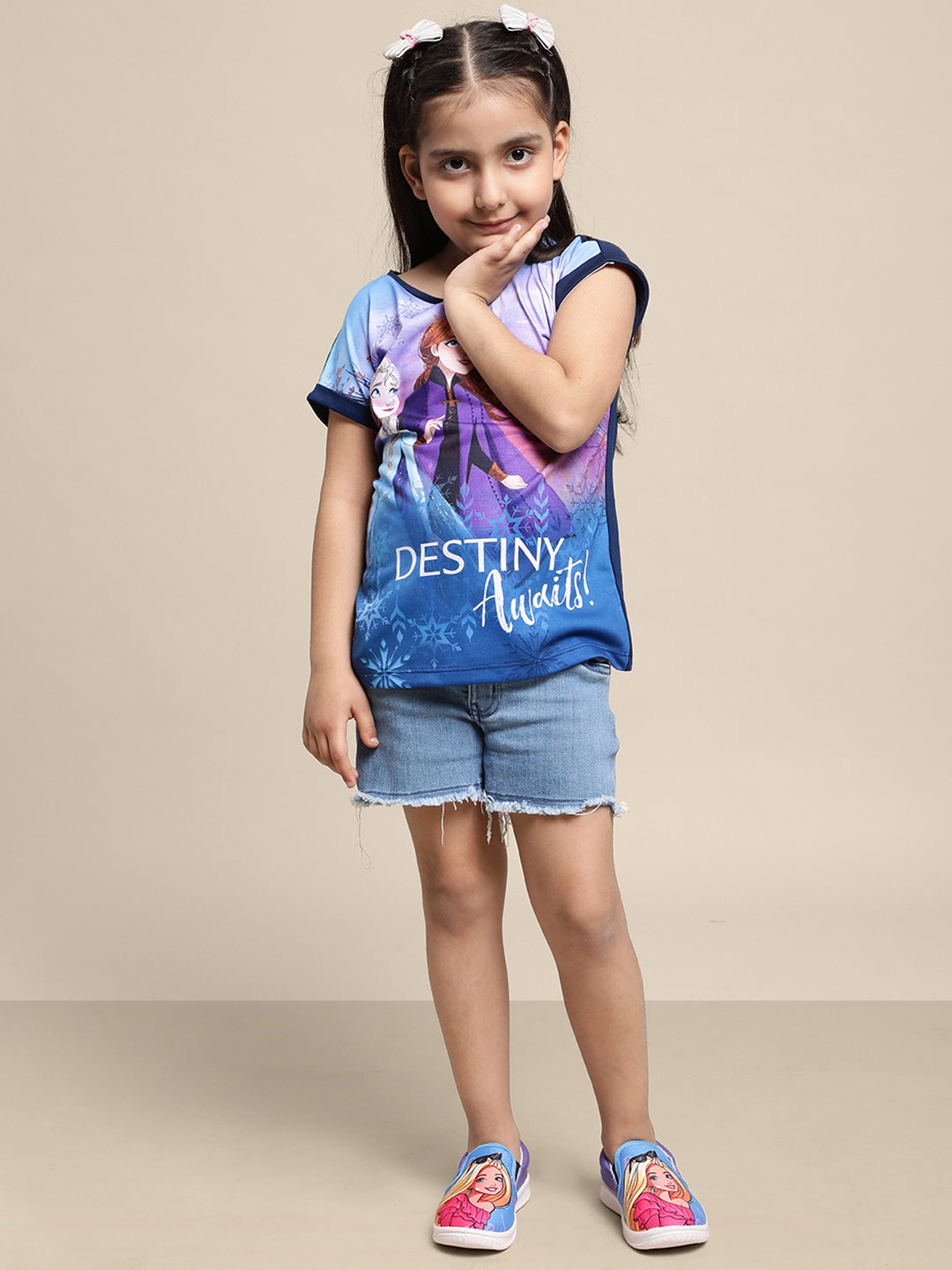 Kids Girls Frozen Blue T-Shirt