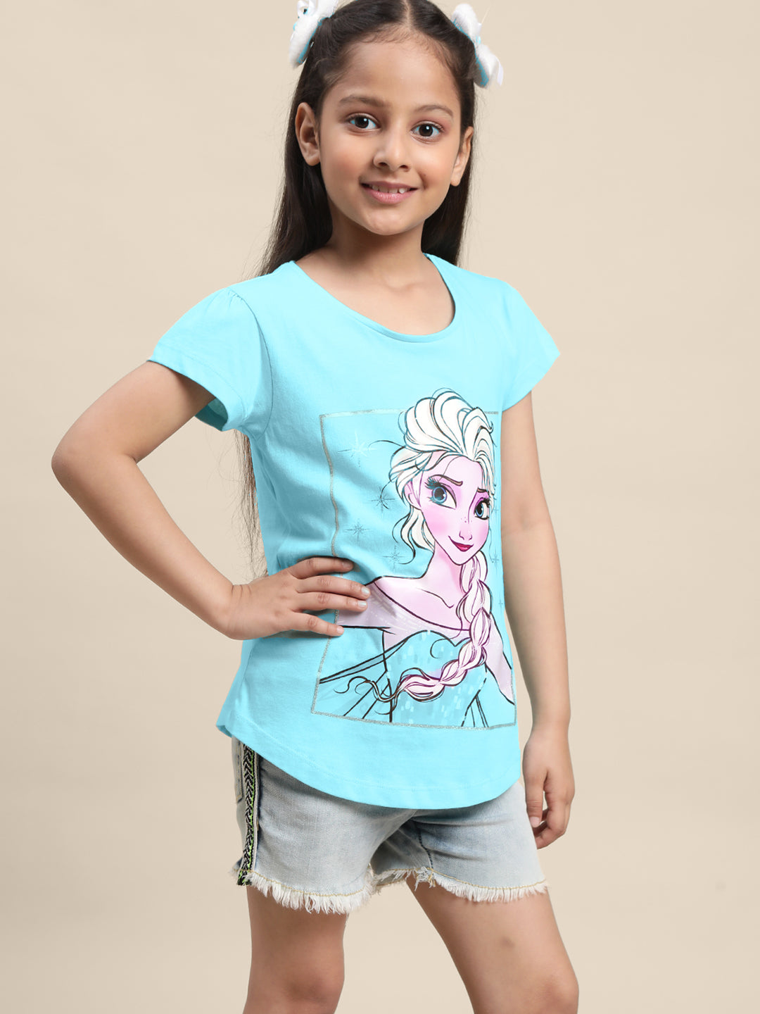 Kids Girls Frozen Blue T-Shirt