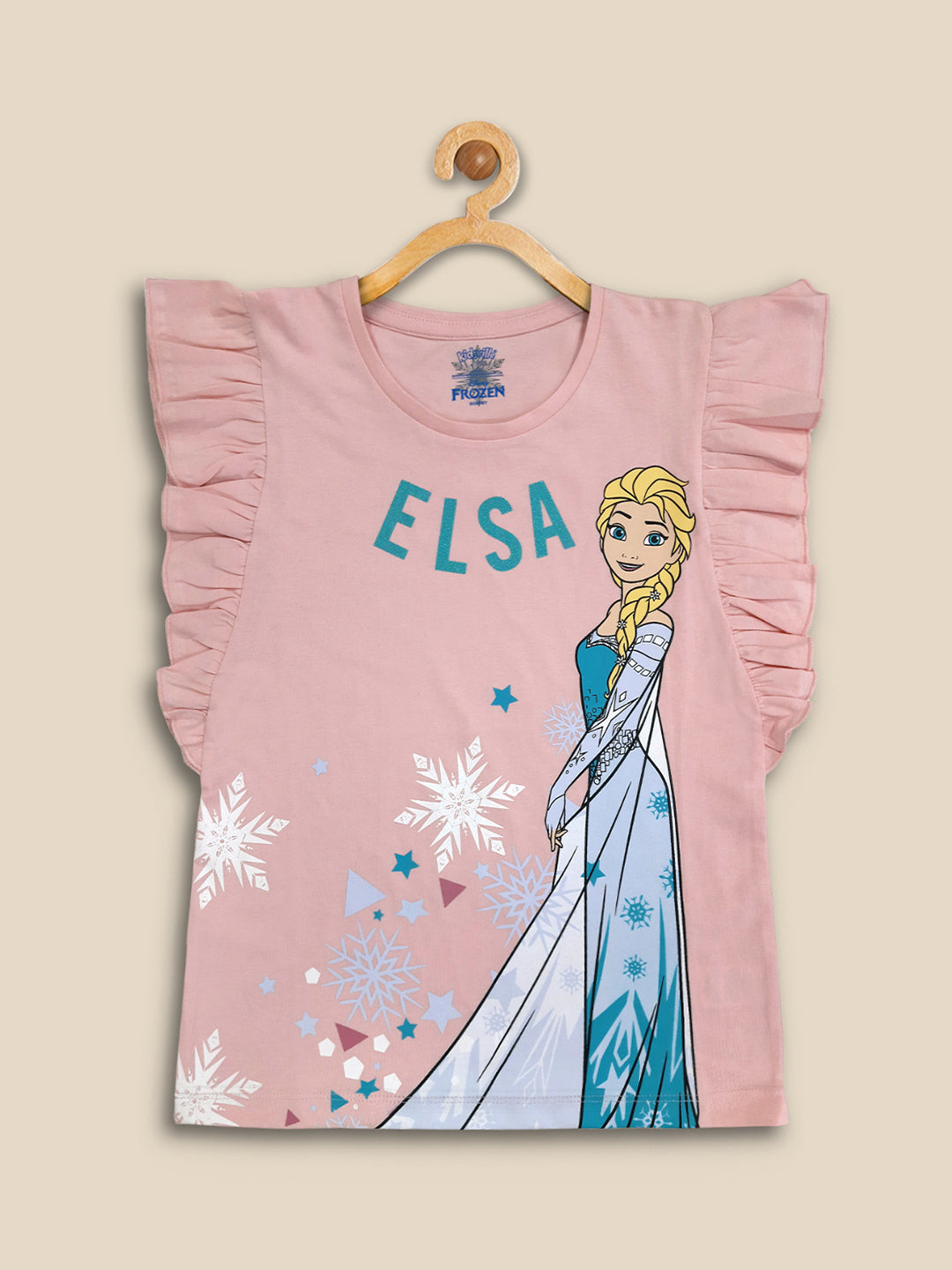 Frozen Printed Pink Tshirt For Girls