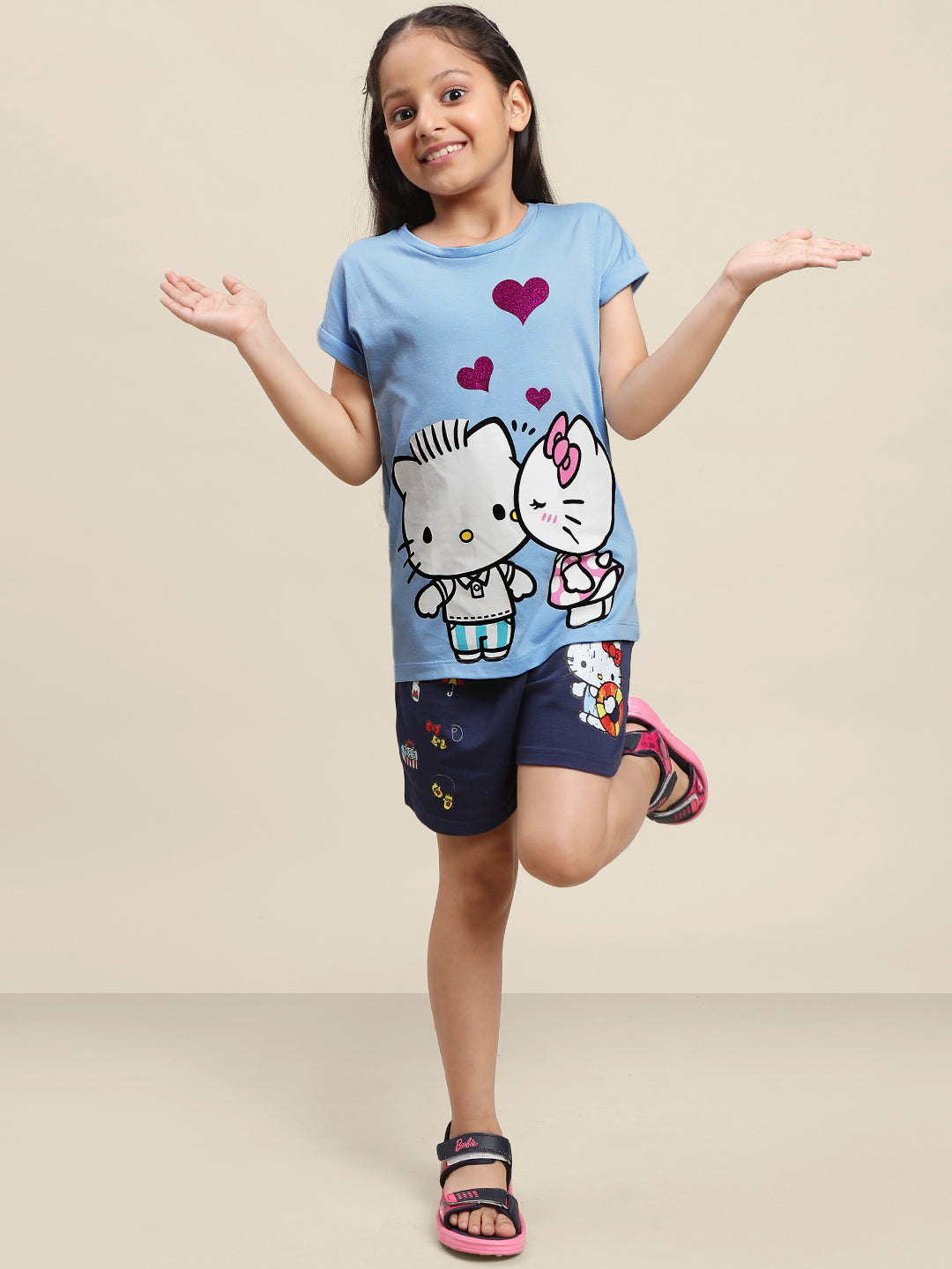 Kids Girls Hello Kitty Blue T-Shirt