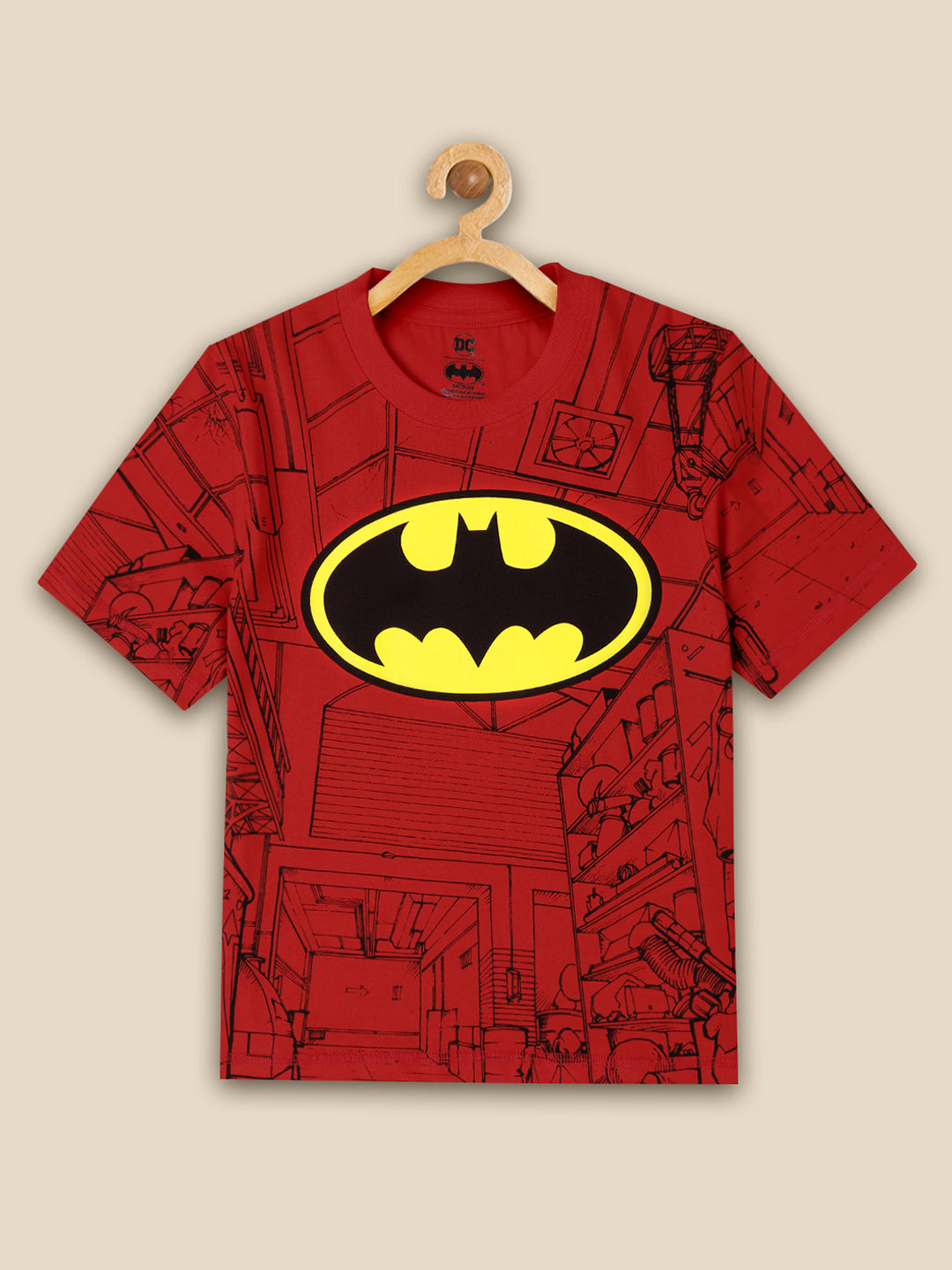 Kids Boys Batman Red T-Shirt