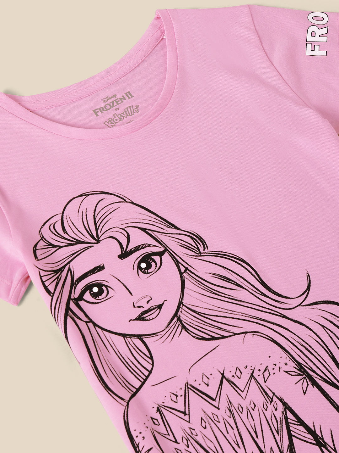 Kids Girls Frozen Peach T-Shirt