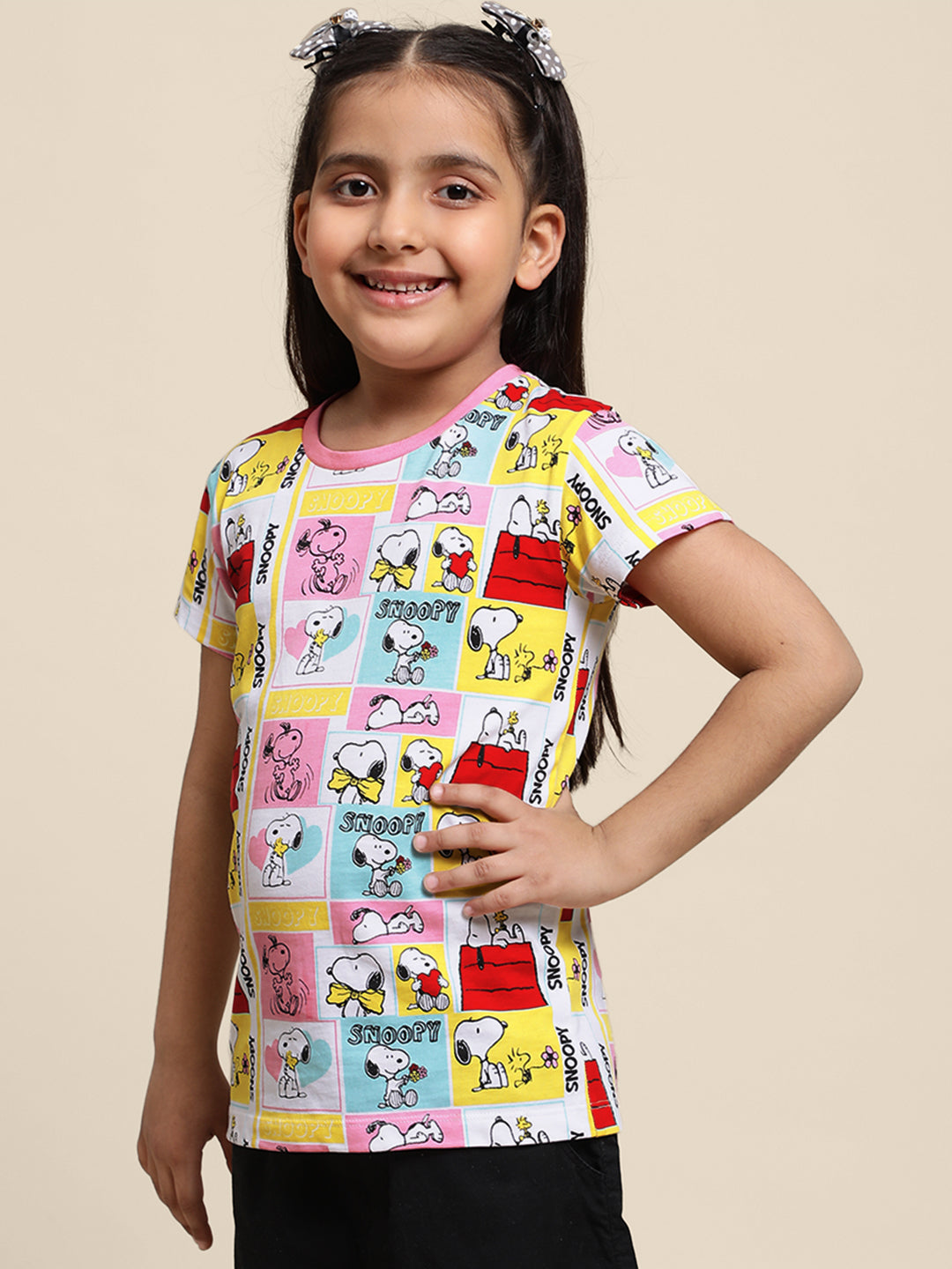 Kids Girls Peanuts Multi Coloured T-Shirt