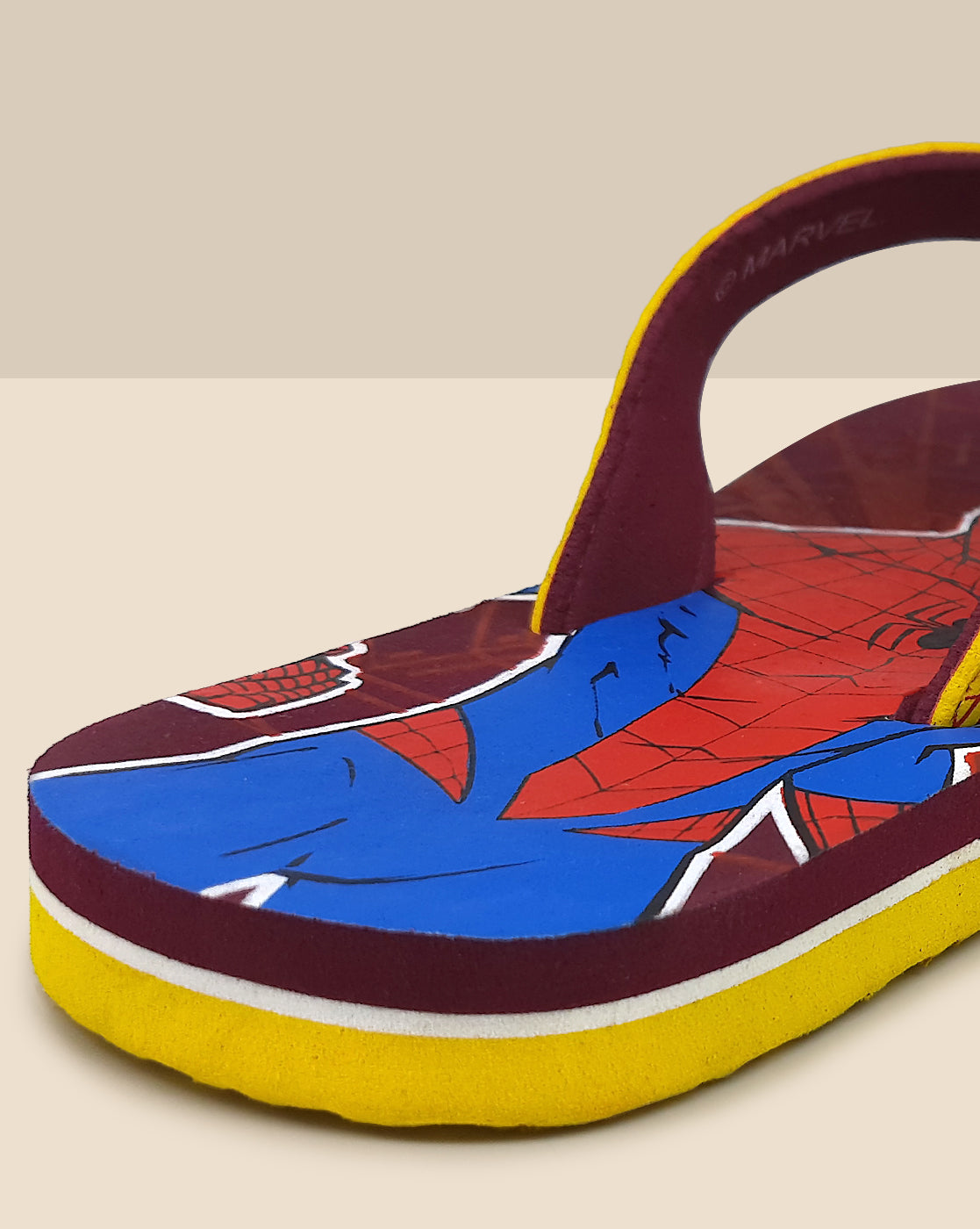 Spiderman Maroon Flip-Flops For Kids Boys
