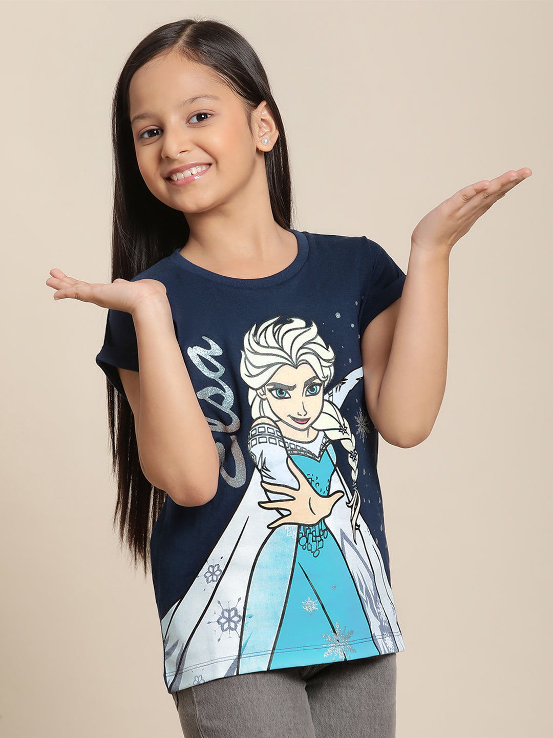 Frozen Navy Tshirt For Girls