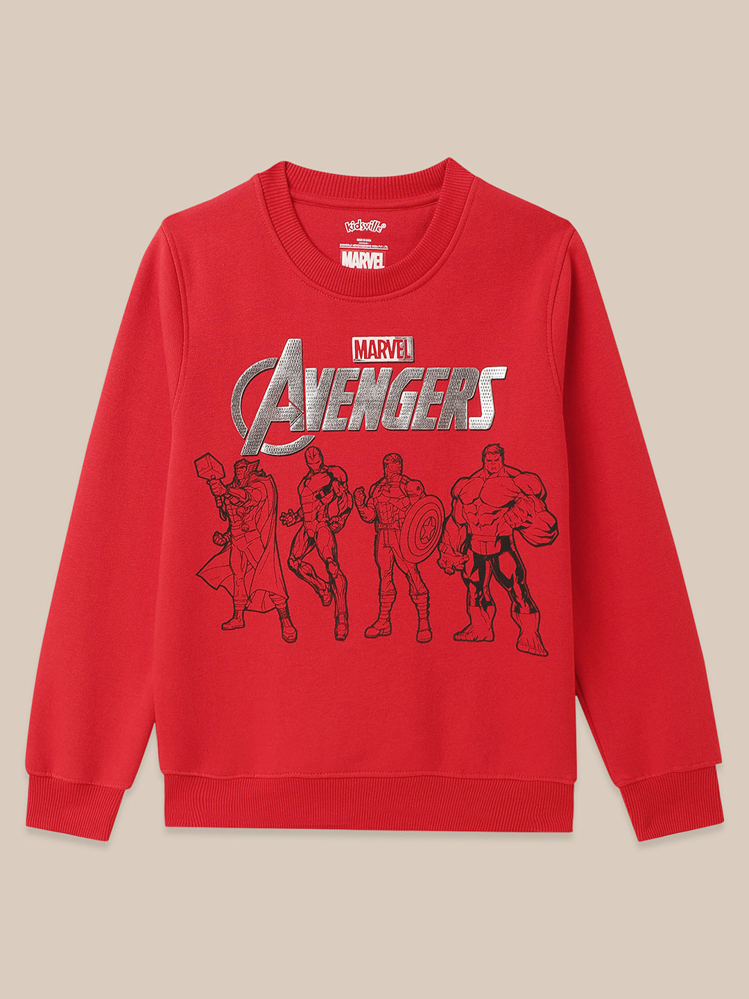 Avengers Red Sweatshirt For Boys