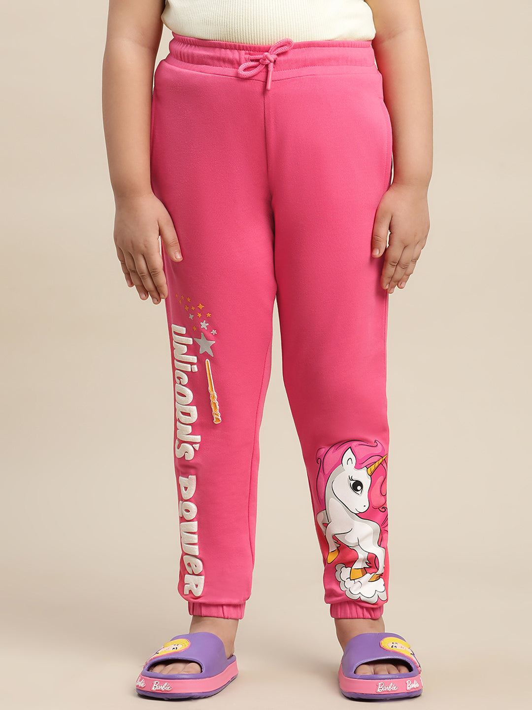 Unicorns Pink Jogger For Girls - Main Image