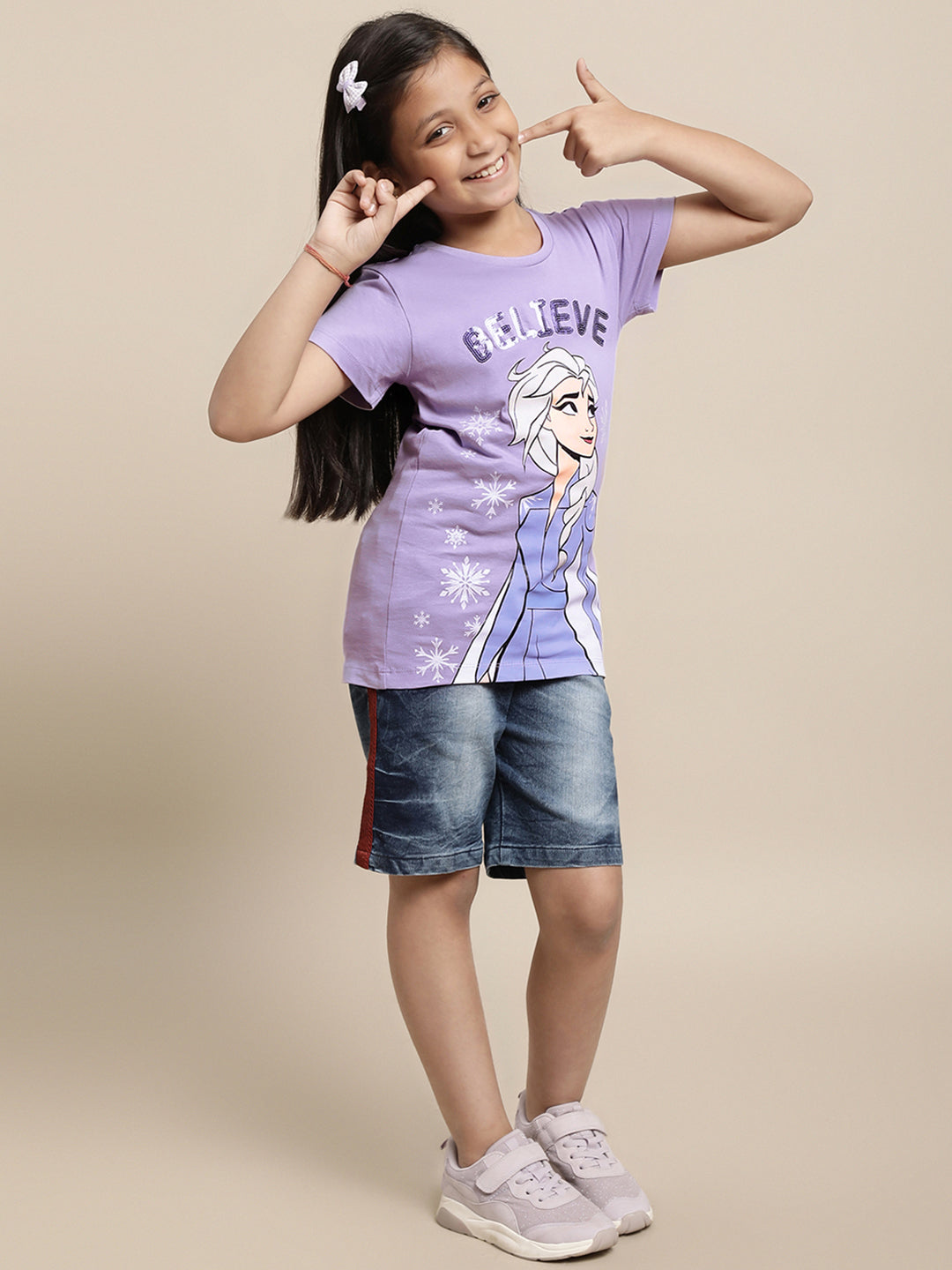 Frozen Violet Tshirt For Girls