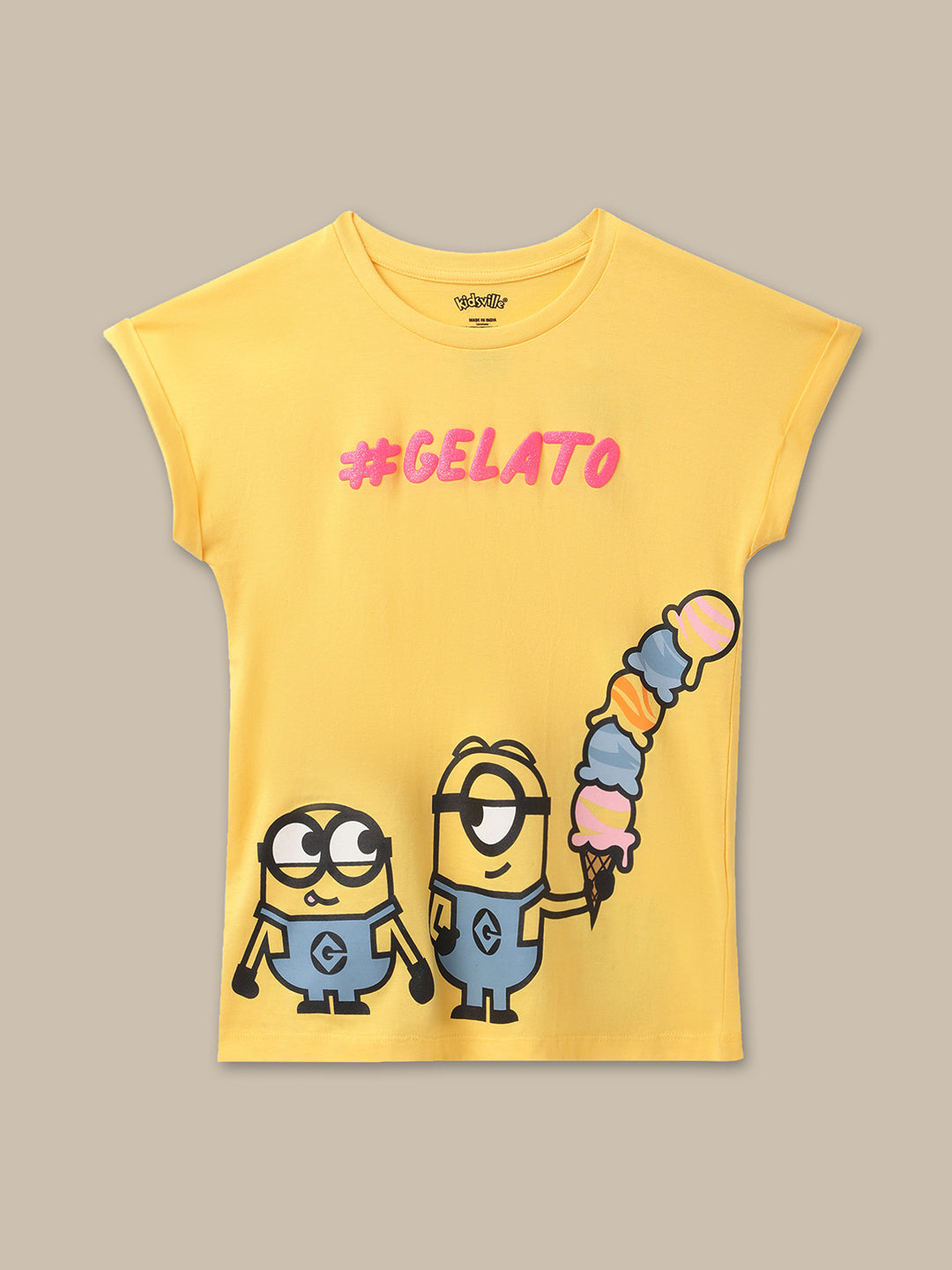 Minions Yellow Tshirt For Girls