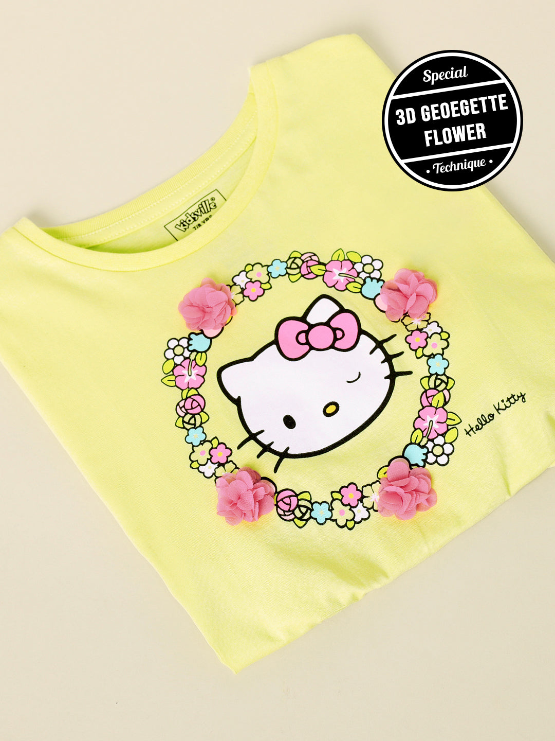 Hello Kitty Yellow Tshirt For Girls