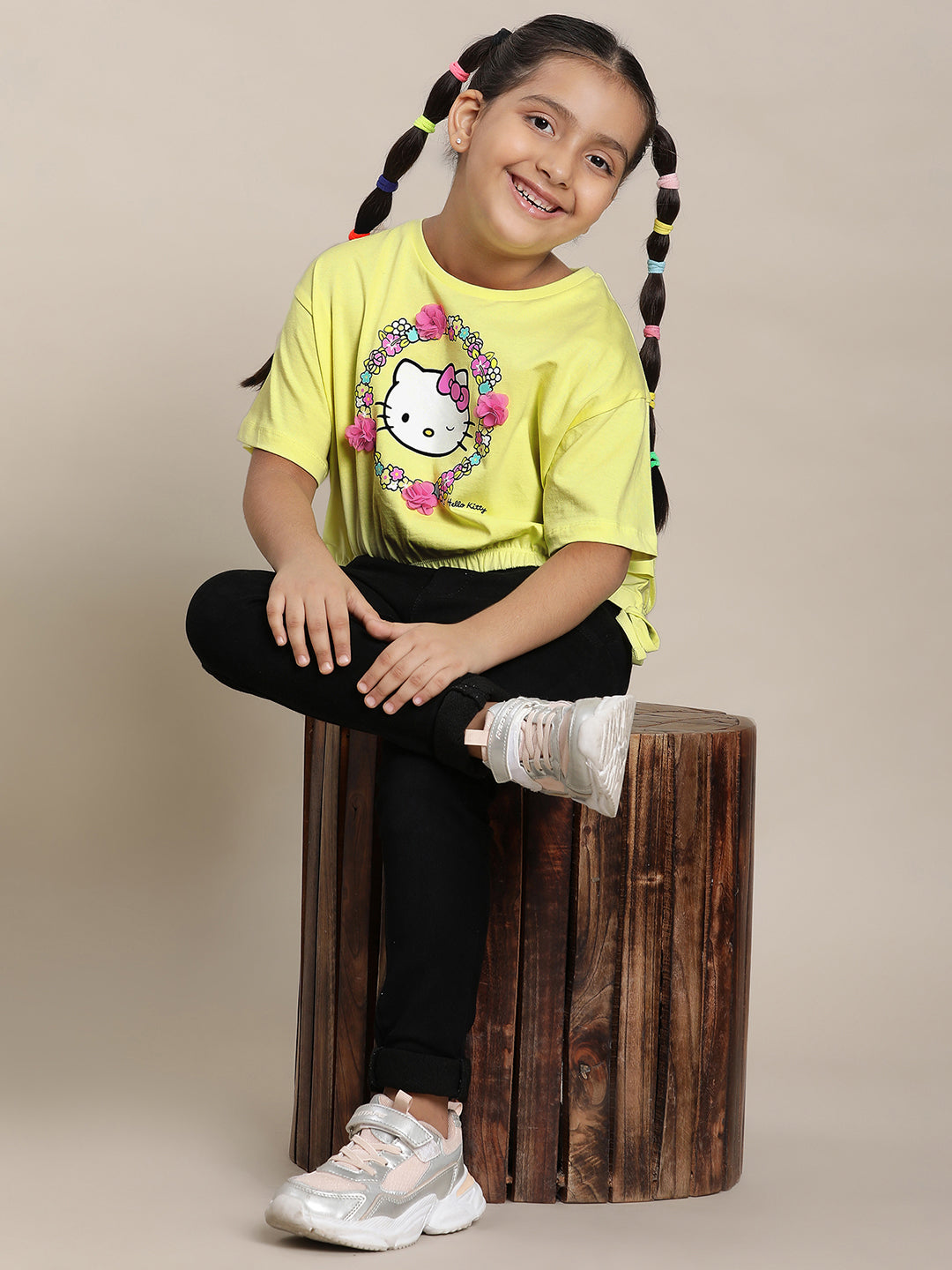 Hello Kitty Yellow Tshirt For Girls