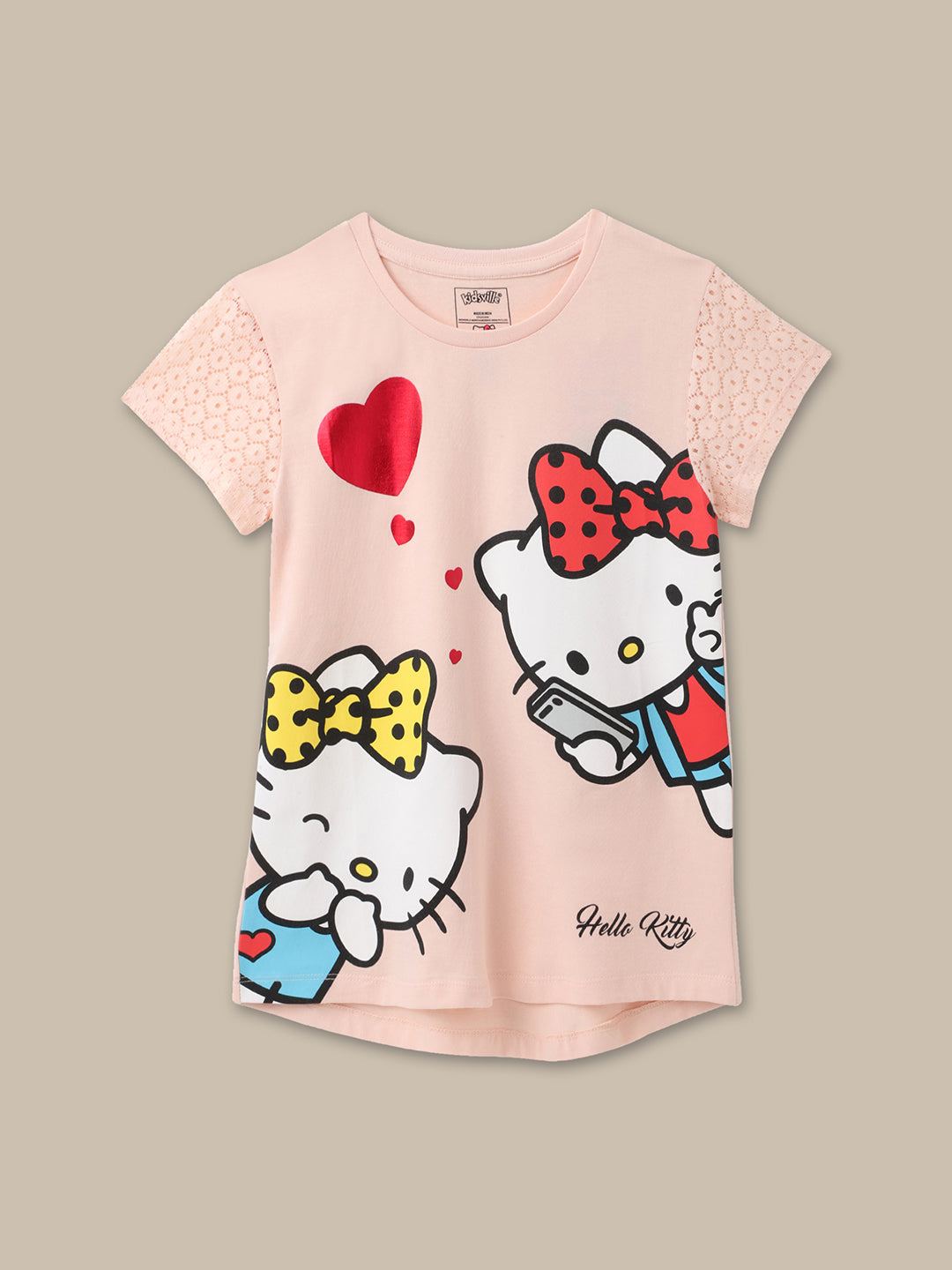 Hello Kitty Printed Multi Color Tshirt For Girls