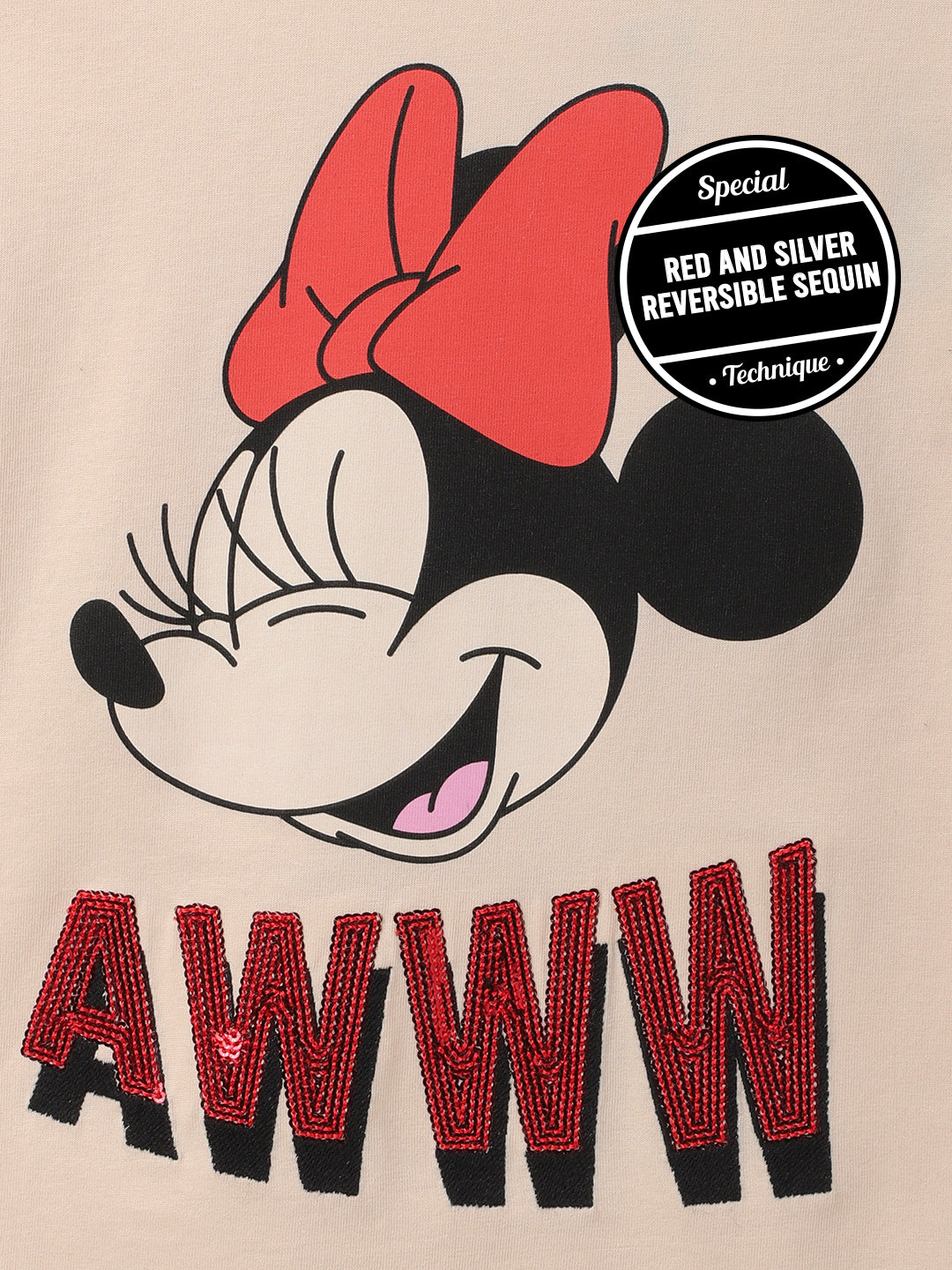 Mickey & Friends Brown Tshirt For Girls