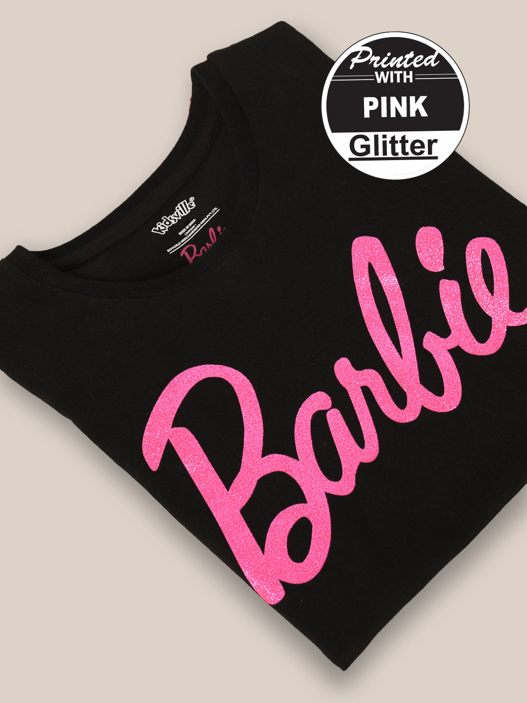 Barbie Black Tshirt For Girls