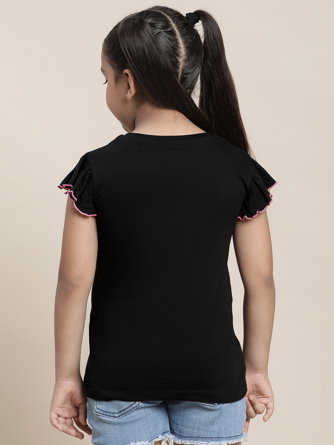 Barbie Black Tshirt For Girls