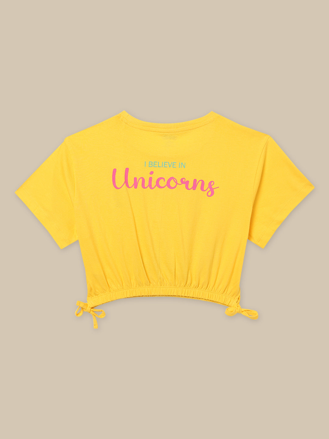 Unicorns Yellow Tshirt For Girls