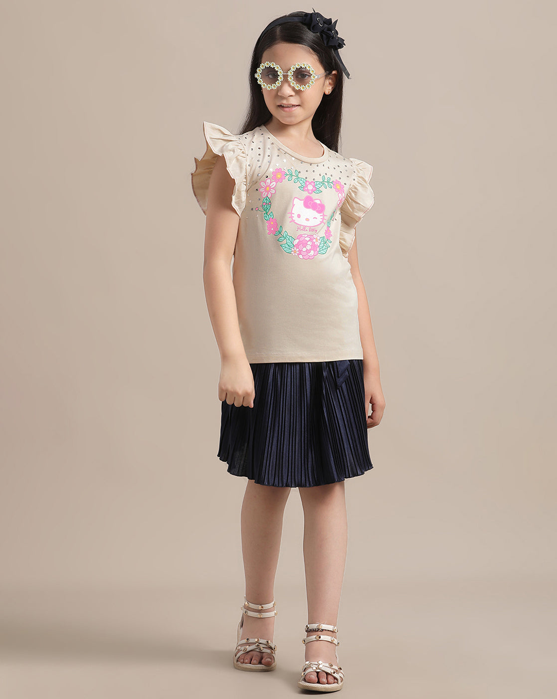 Hello Kitty Regular Fit Tshirt For Girls