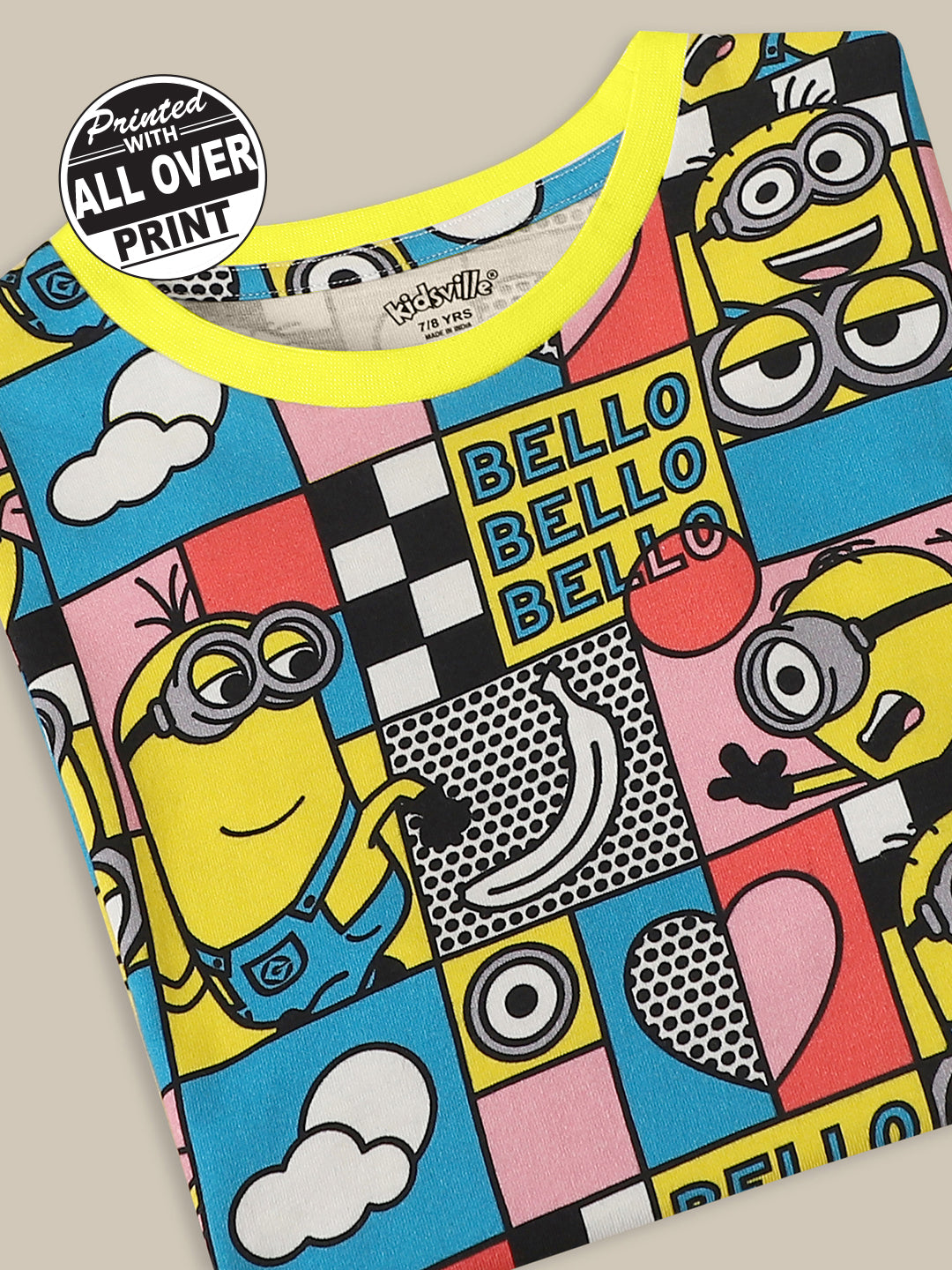 Minions Regular Fit Tshirt For Girls