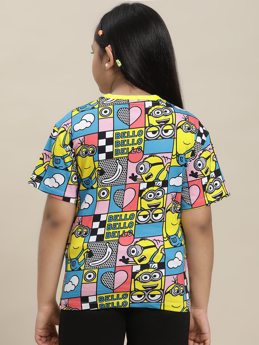 Minions Regular Fit Tshirt For Girls