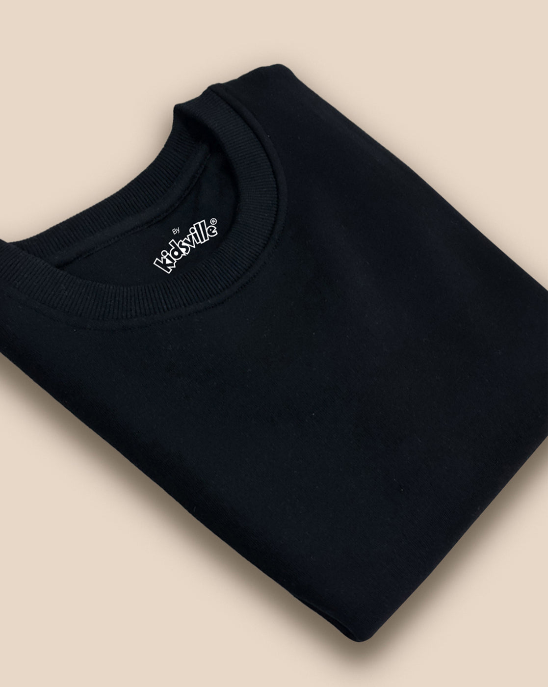Girls Black Regular Fit Sweatshirt
