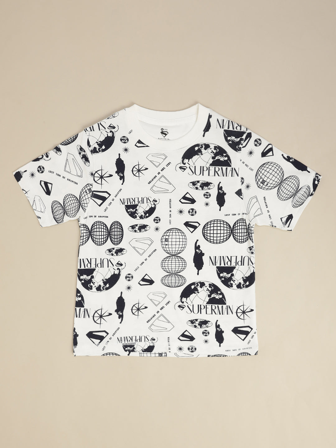 Superman Printed Regular Fit Tshirt & Shorts Set For Boys