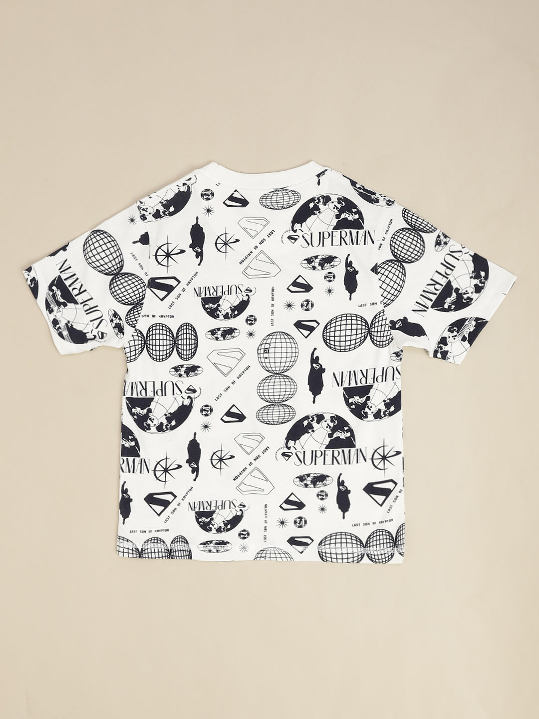Superman Printed Regular Fit Tshirt & Shorts Set For Boys