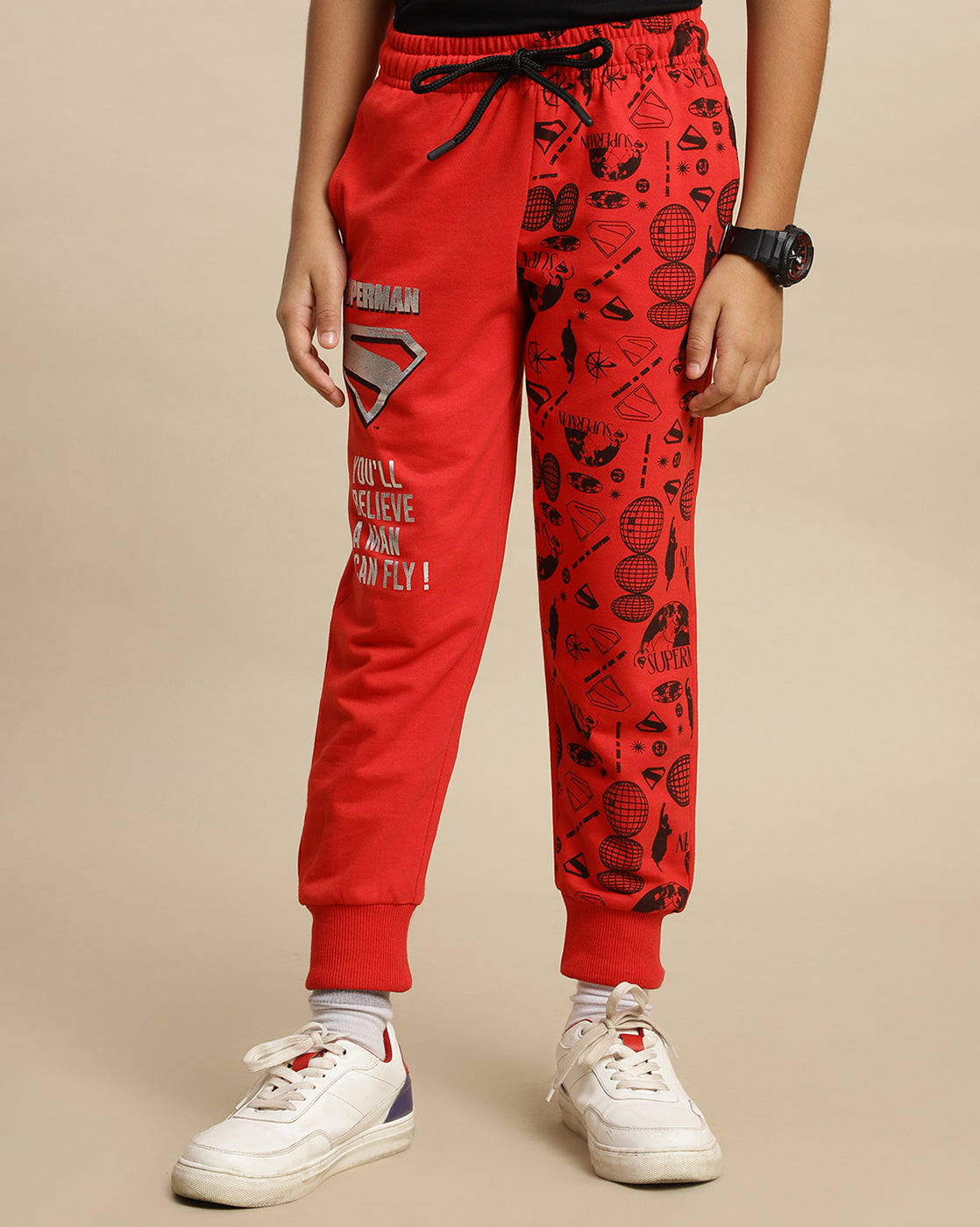 Superman Printed Regular Fit Jogger For Boys