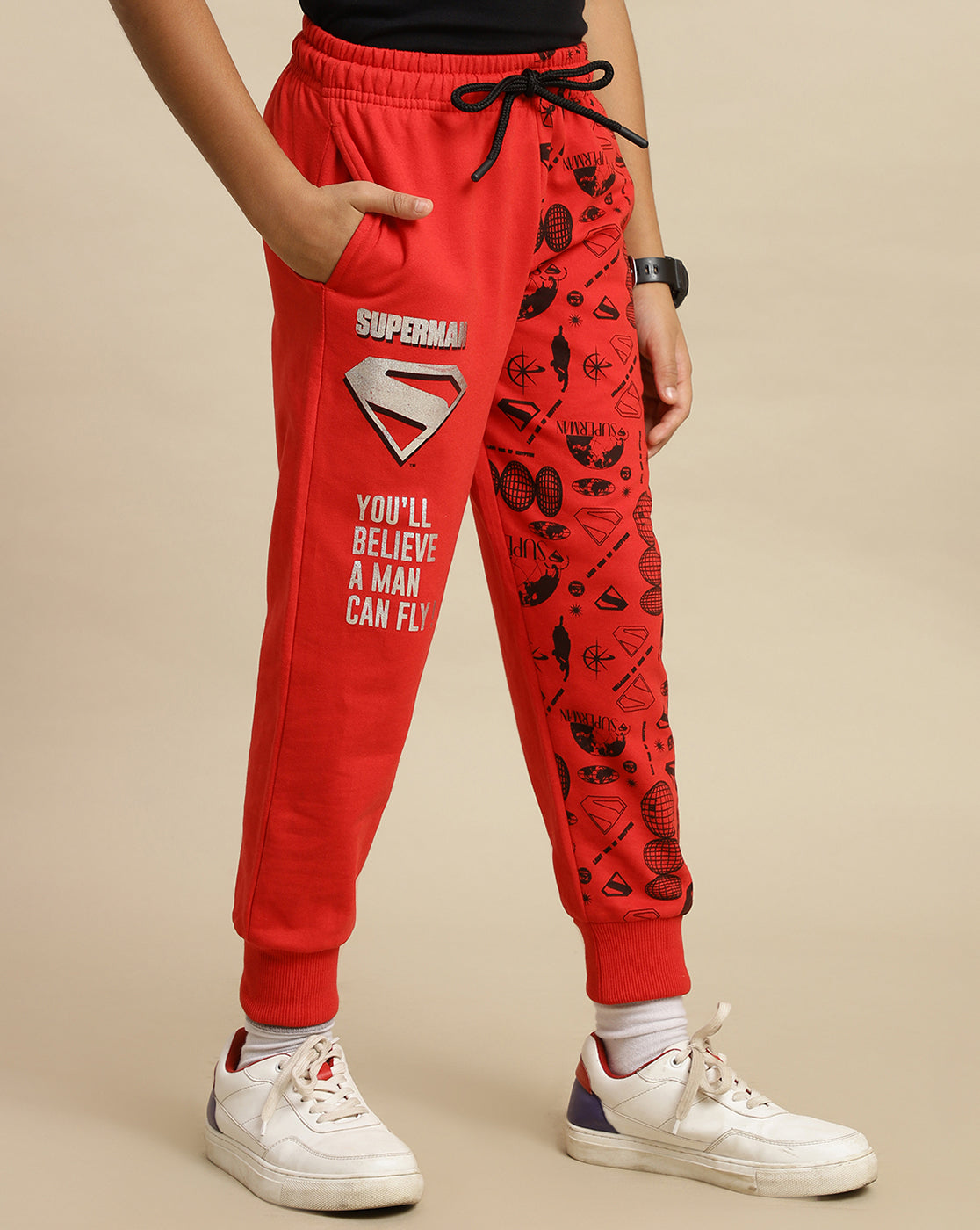 Superman Printed Regular Fit Jogger For Boys