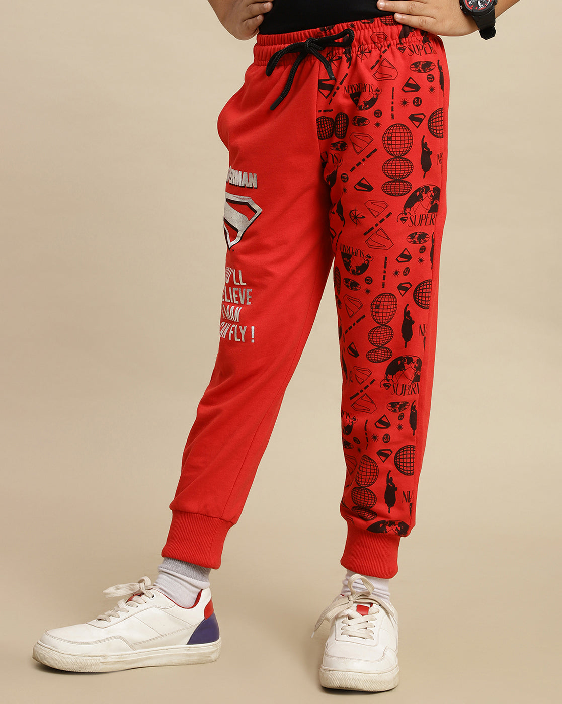 Superman Printed Regular Fit Jogger For Boys