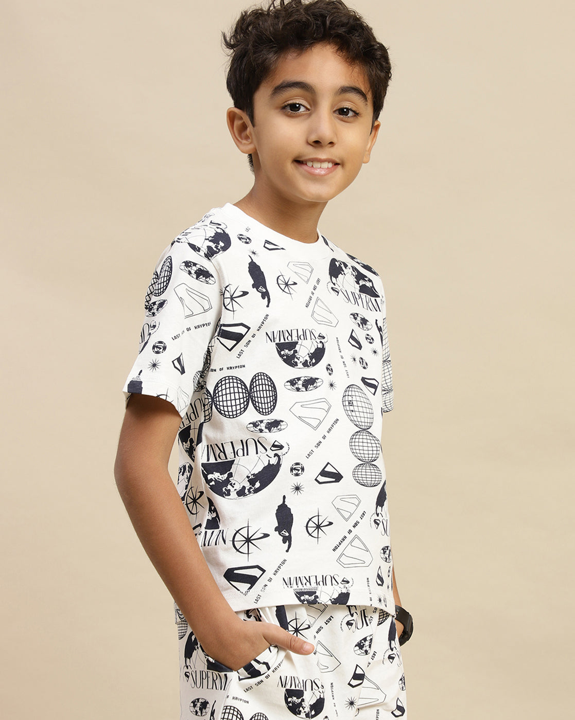 Superman Printed Regular Fit Tshirt For Boys