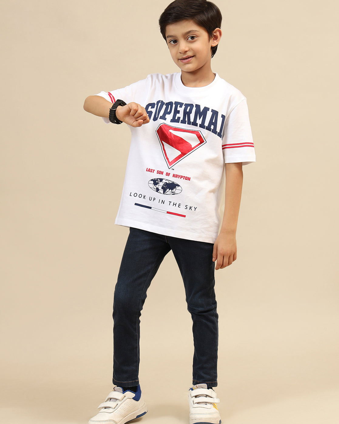 Superman Printed Regular Fit Tshirt For Boys