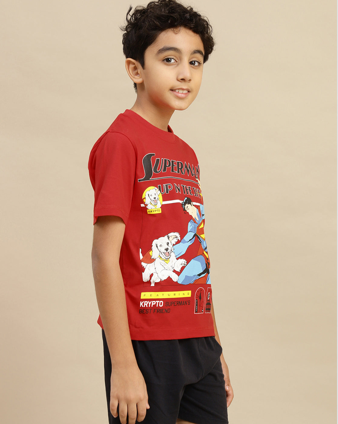 Superman Printed Regular Fit Tshirt For Boys