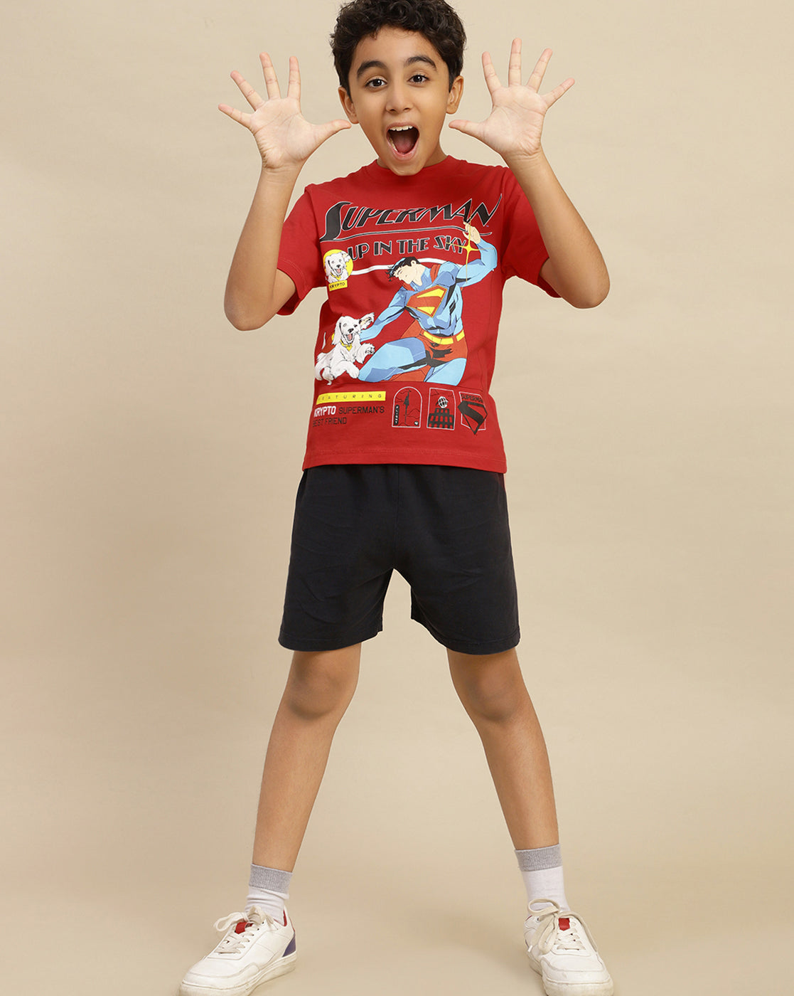 Superman Printed Regular Fit Tshirt For Boys
