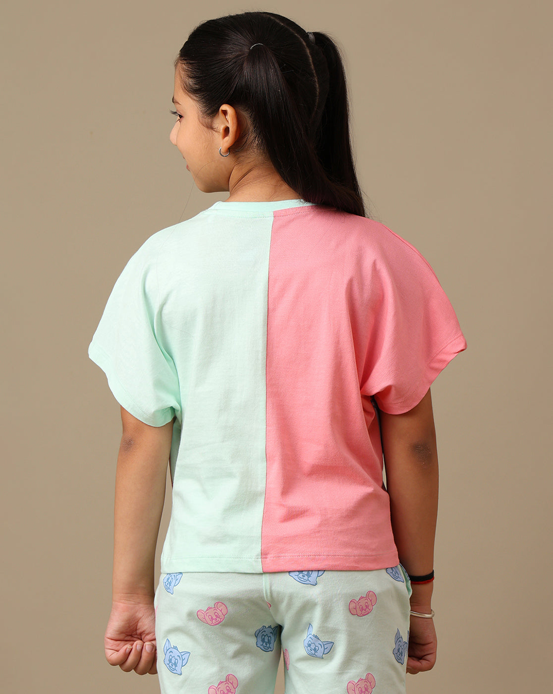 Tom & Jerry Printed Oversized Fit Tshirt For Girls