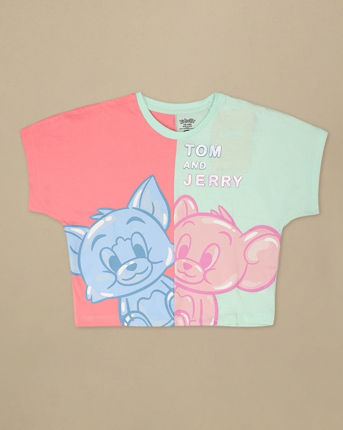 Tom & Jerry Printed Oversized Fit Tshirt For Girls