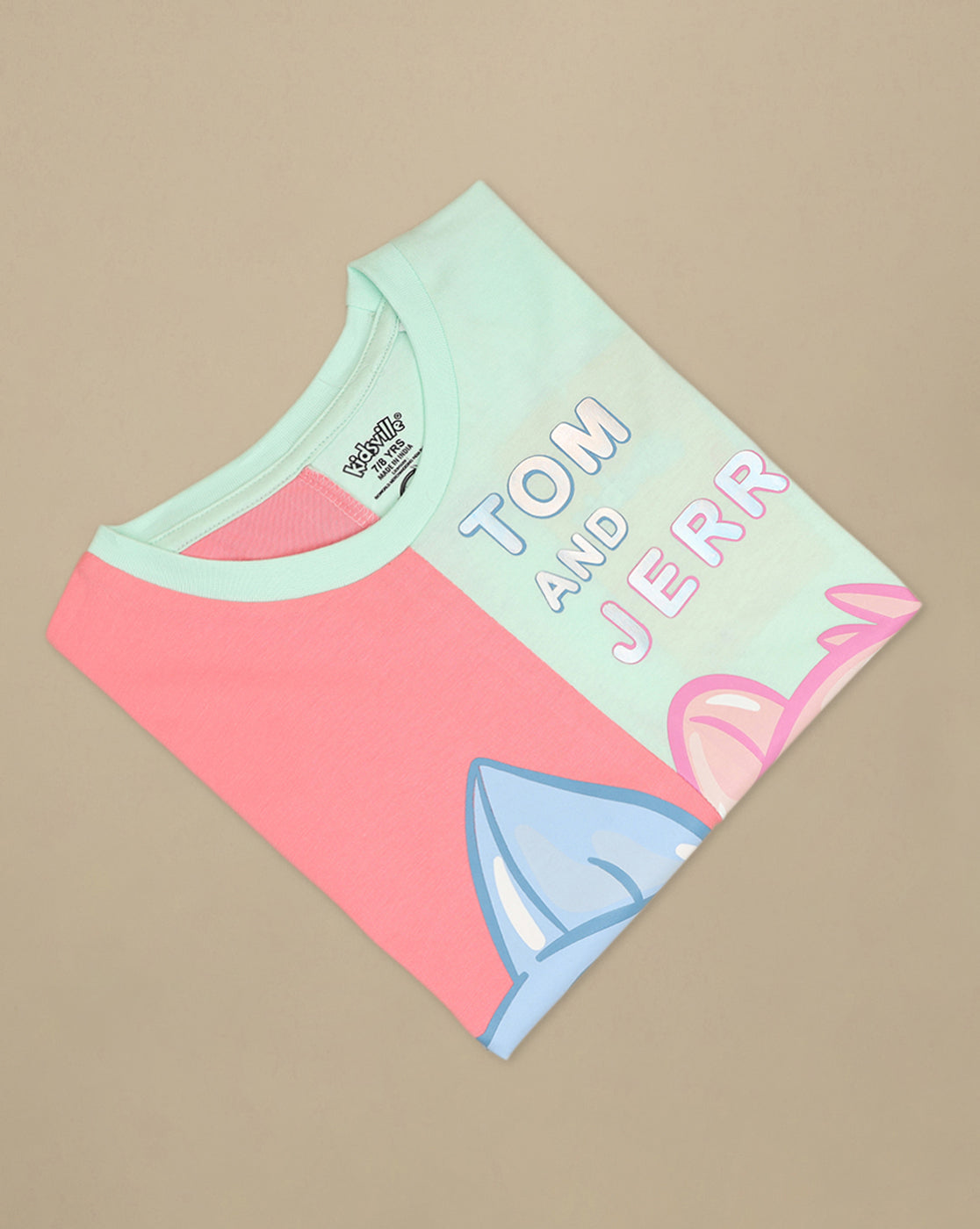 Tom & Jerry Printed Oversized Fit Tshirt For Girls