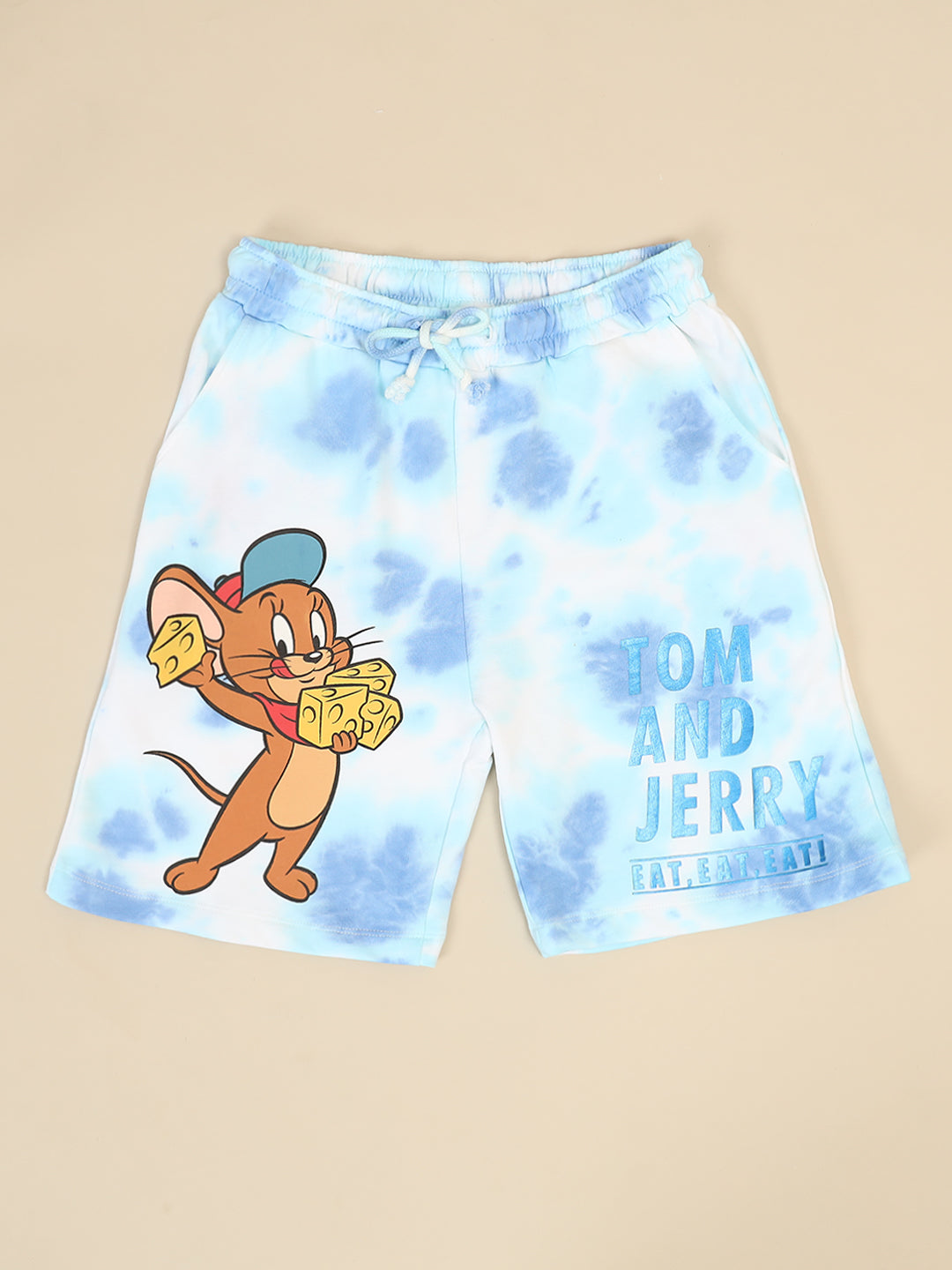 Tom & Jerry Printed T-shirt & Shorts Co-ords Set For Boys