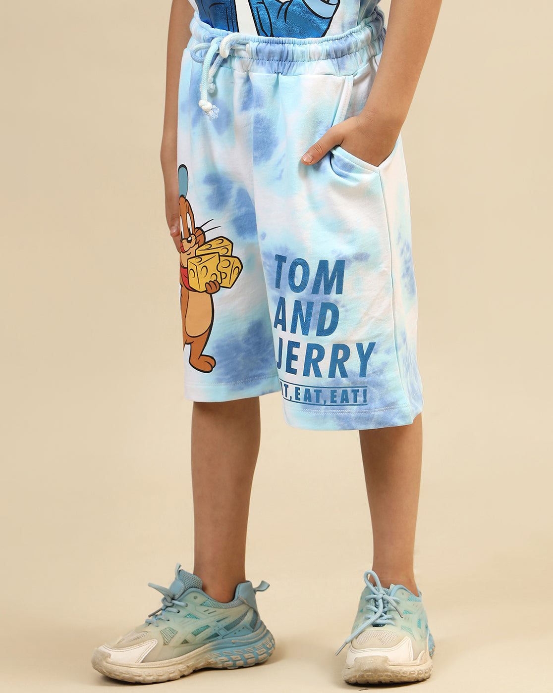 Tom & Jerry Printed Regular Fit Shorts For Boys