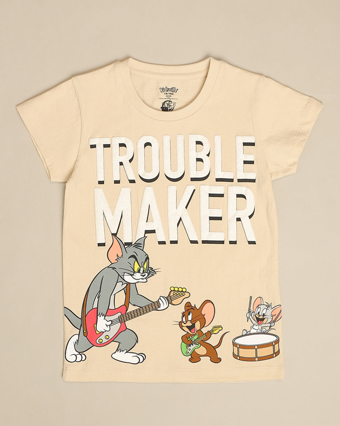 Tom & Jerry Printed Regular Fit Tshirt For Girls