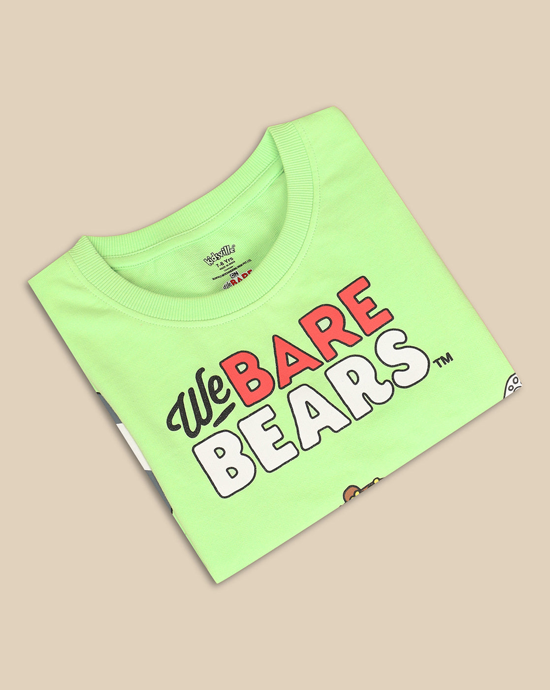 We Bare Bears Printed Relaxed Fit Tshirt For Girls