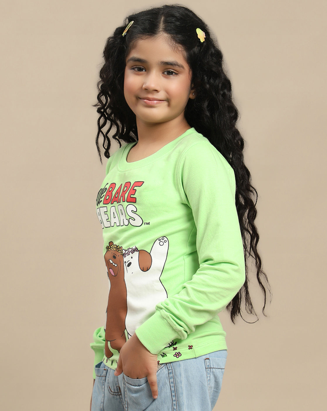 We Bare Bears Printed Relaxed Fit Tshirt For Girls